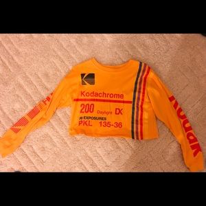 Long sleeve Kodak crop top